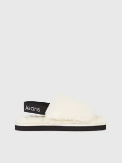 Calvin Klein Faux Fur Slippers