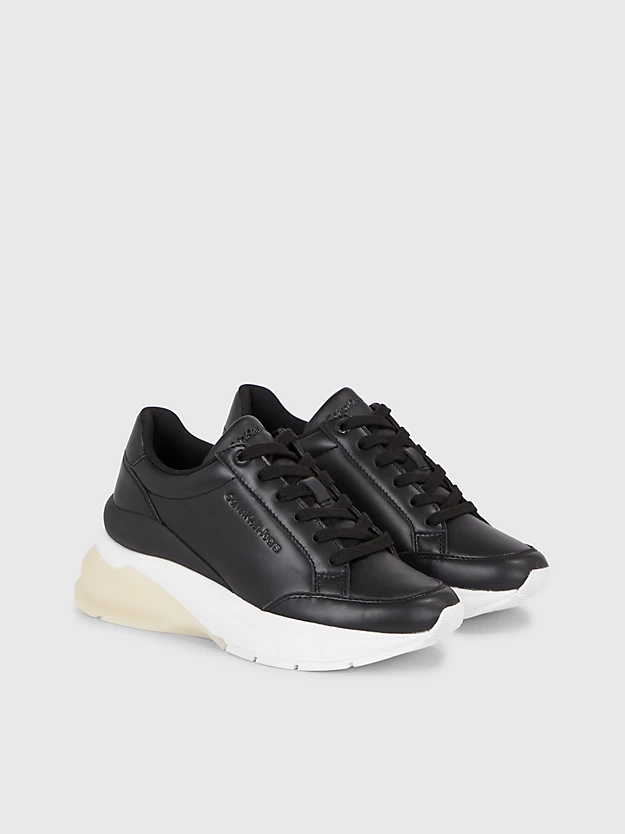 Calvin Klein Leather Wedge Trainers 4 Calvin Klein Leather Wedge Trainers - Image 2
