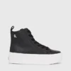 Calvin Klein Leather Platform High-Top Trainers -Calvin Cloth Shop YW0YW01180 BEH main