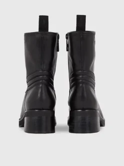 Calvin Klein Leather Heeled Boots -Calvin Cloth Shop YW0YW01330 0GT alternate3