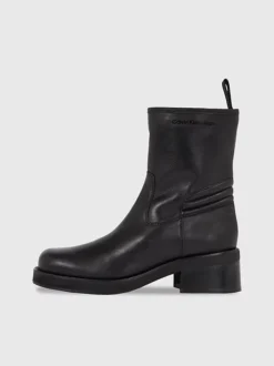 Calvin Klein Leather Heeled Boots -Calvin Cloth Shop YW0YW01330 0GT alternate5